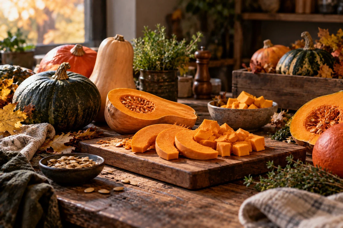 Couteaux et courges d'automne : quelle lame pour quelle découpe