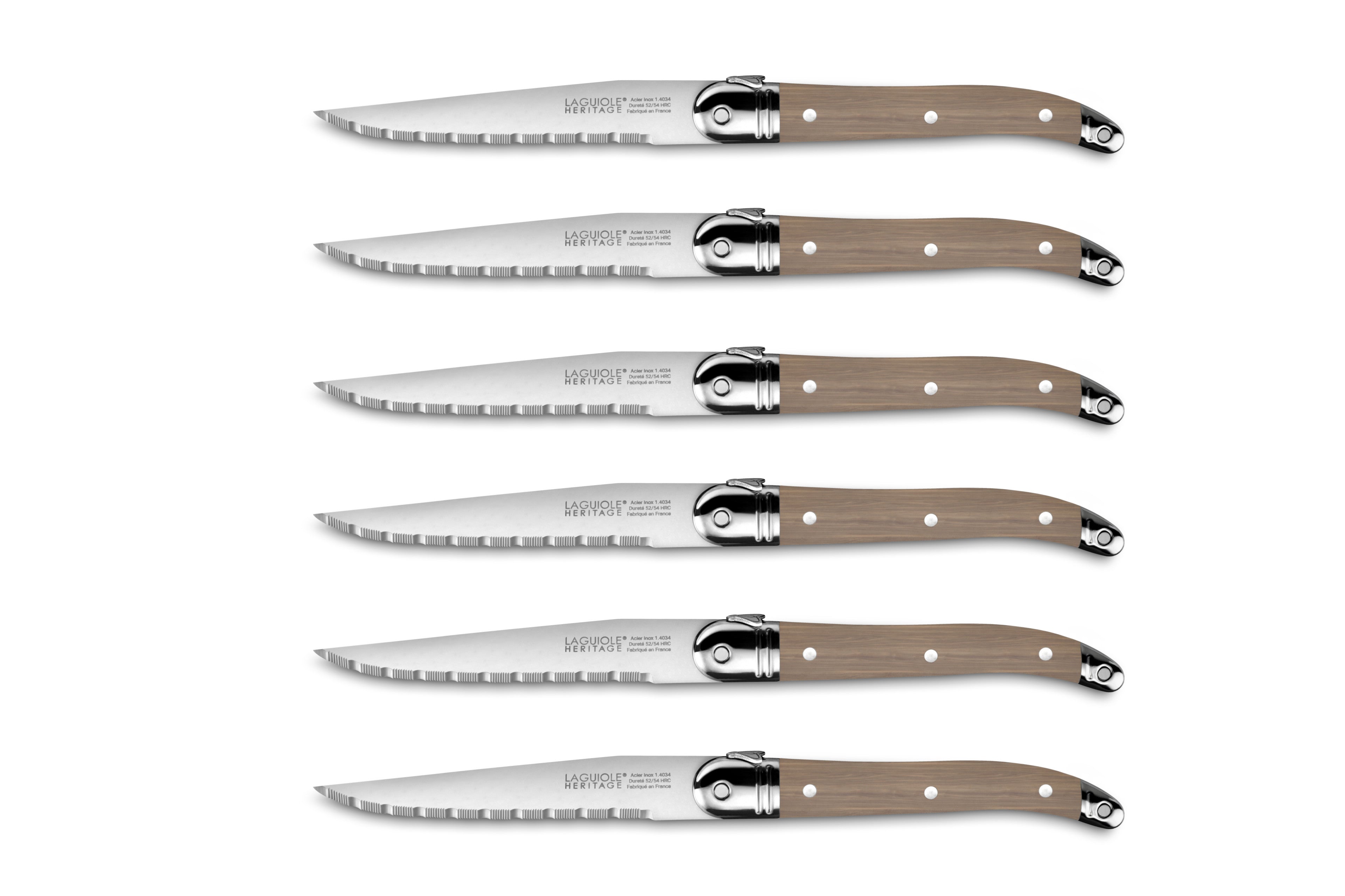 Coffret de 6 couteaux - Bois<br/>Laguiole Héritage