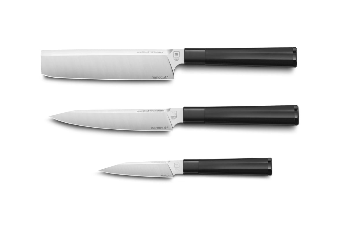 Set of 3 Knives - Equilibre Nanocut® <br/> (Paring, Utility, Nakiri)