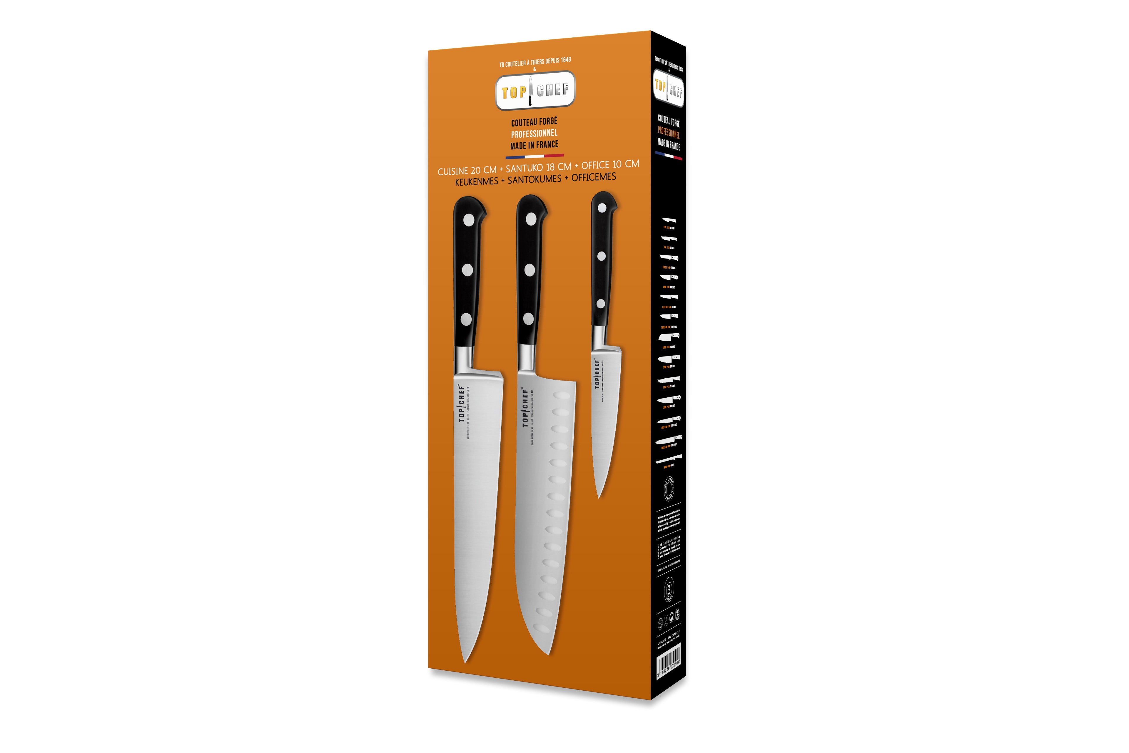 Set 3 couteaux Maestro Top Chef