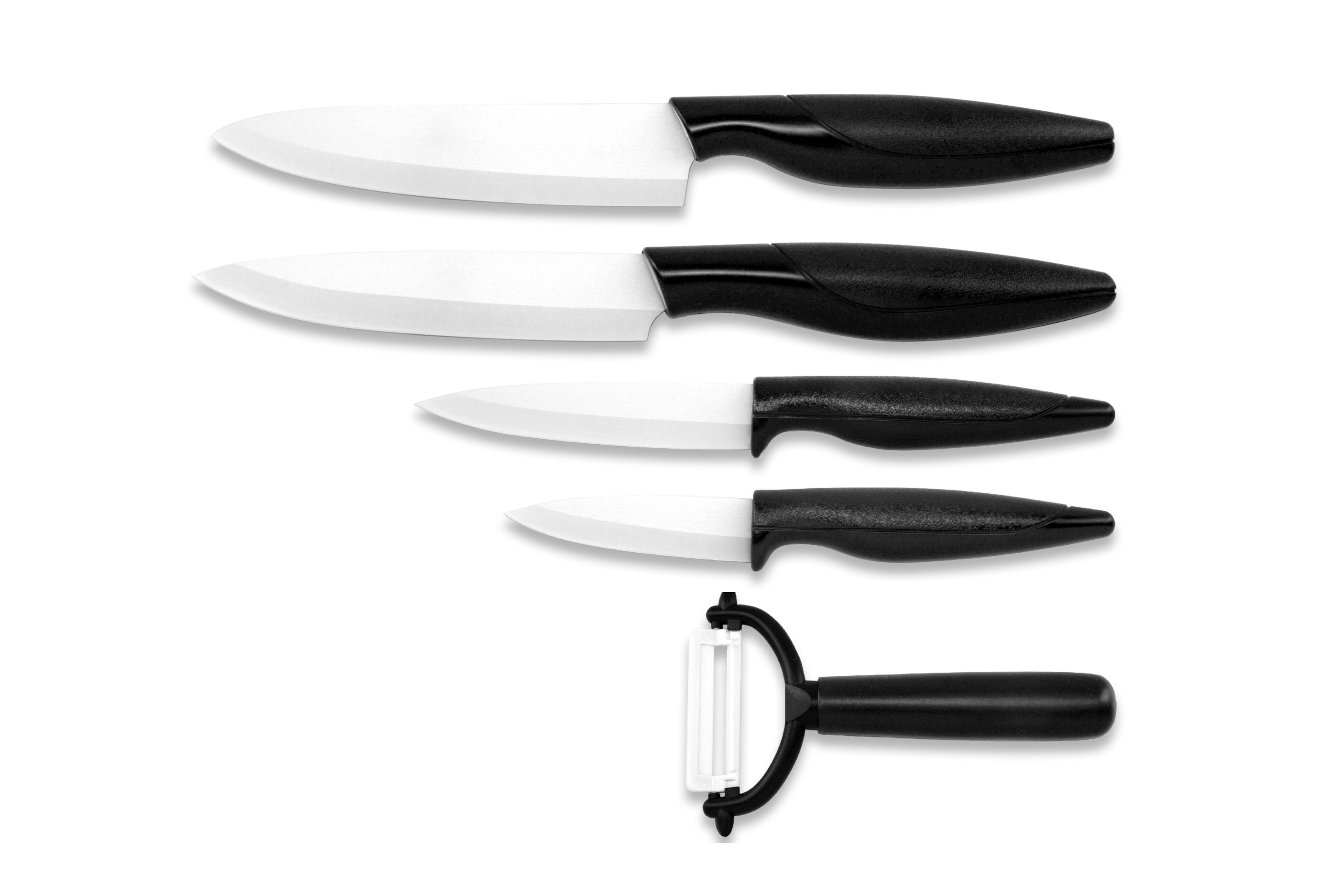 set de 5 couteaux céramique lame blanche