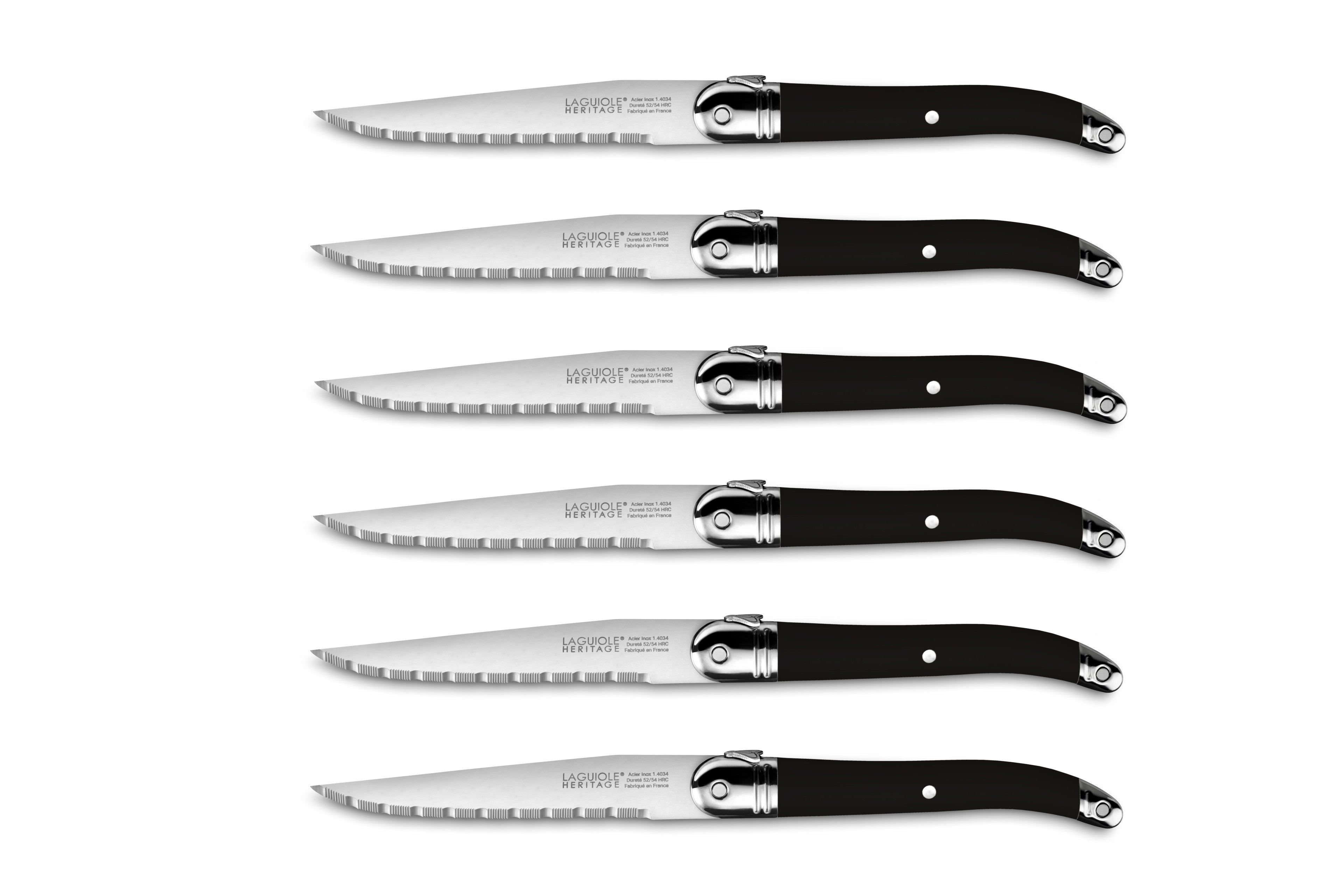 6 couteaux Laguiole Made In France Noir