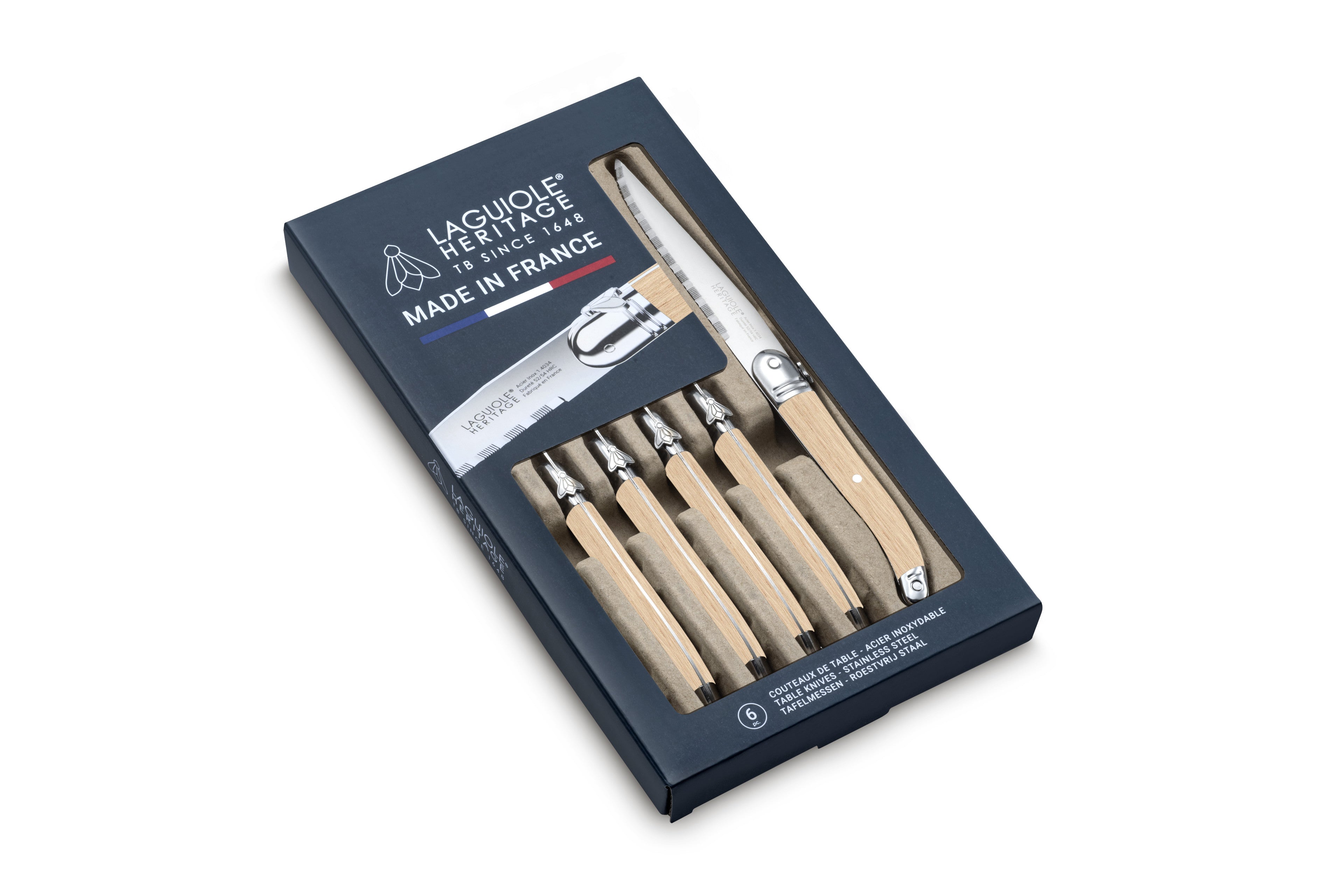 Coffret de 6 couteaux - Bois<br/>Laguiole Héritage