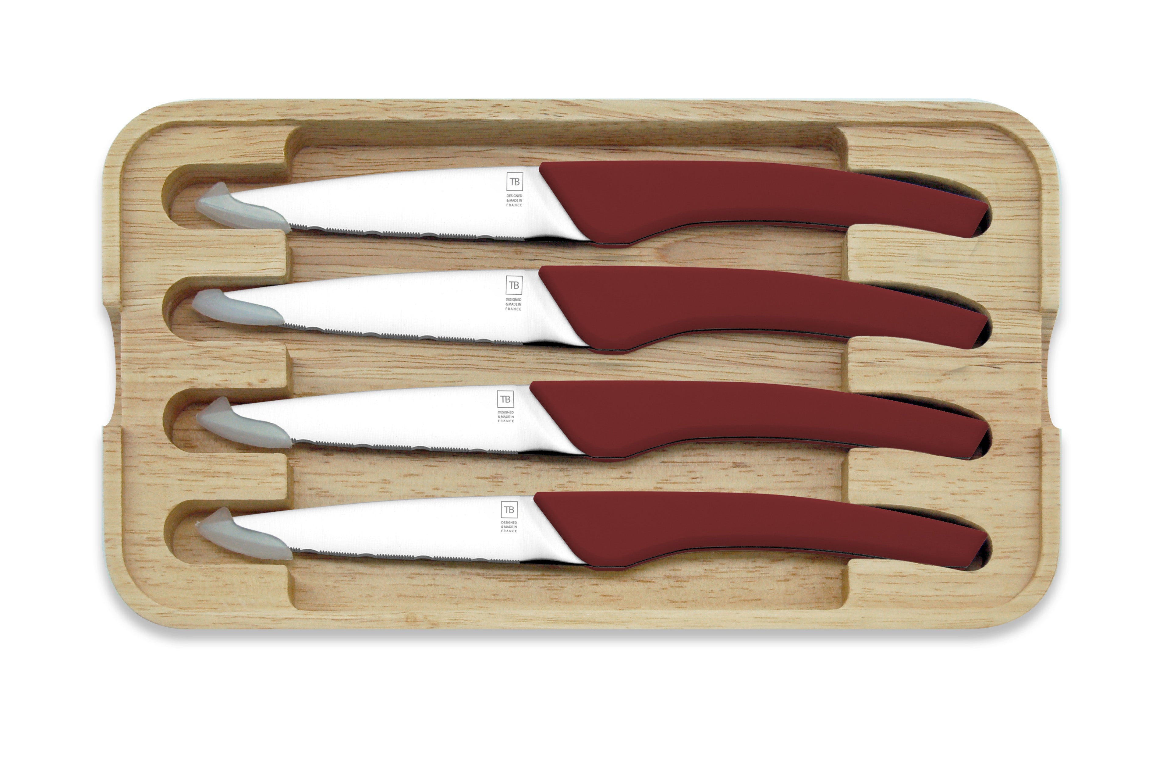 set 4 couteau auguste ABS rouge