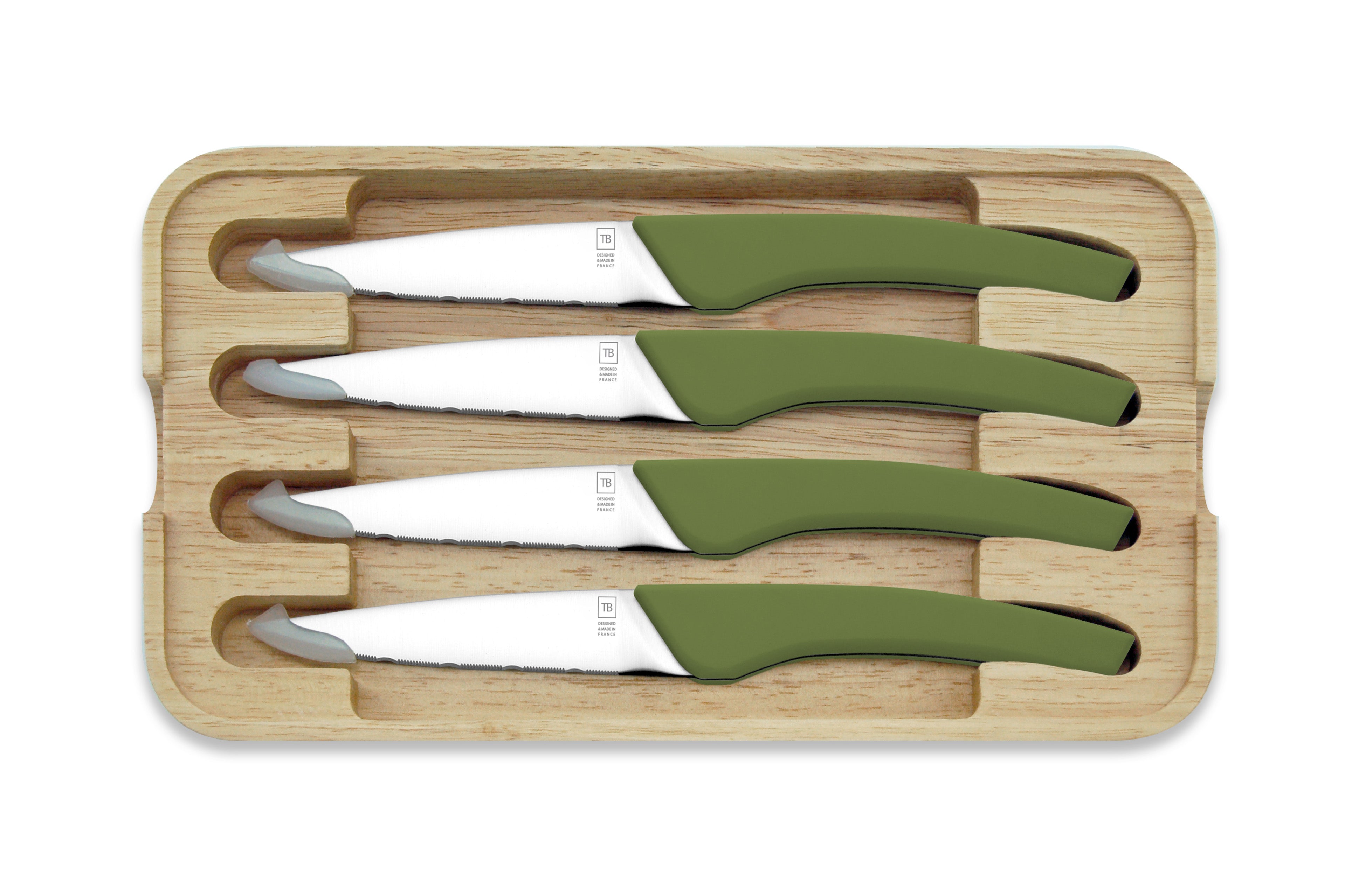 set de 4 couteau à steak auguste vert