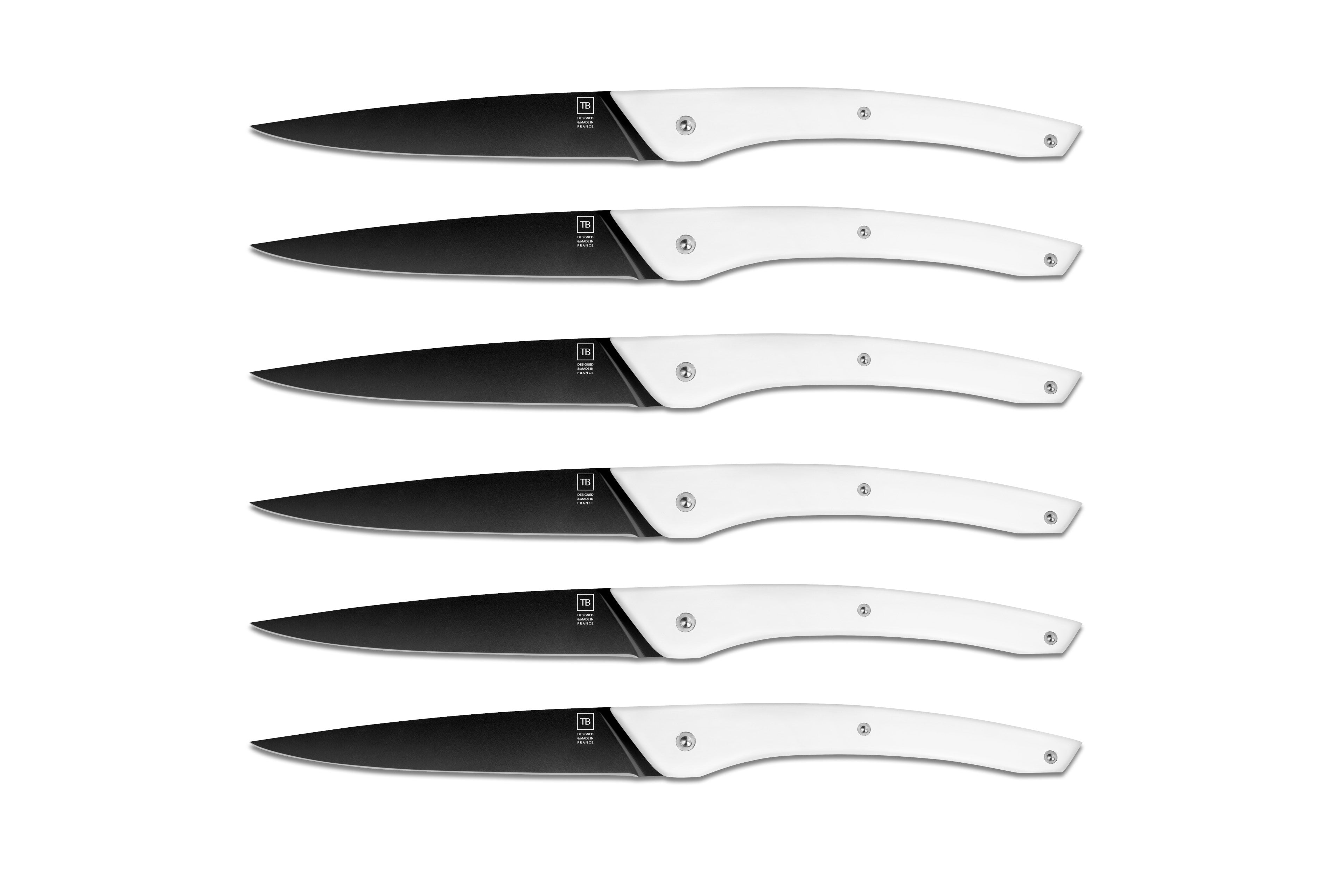 Couteaux de table Auguste Blanc Noir