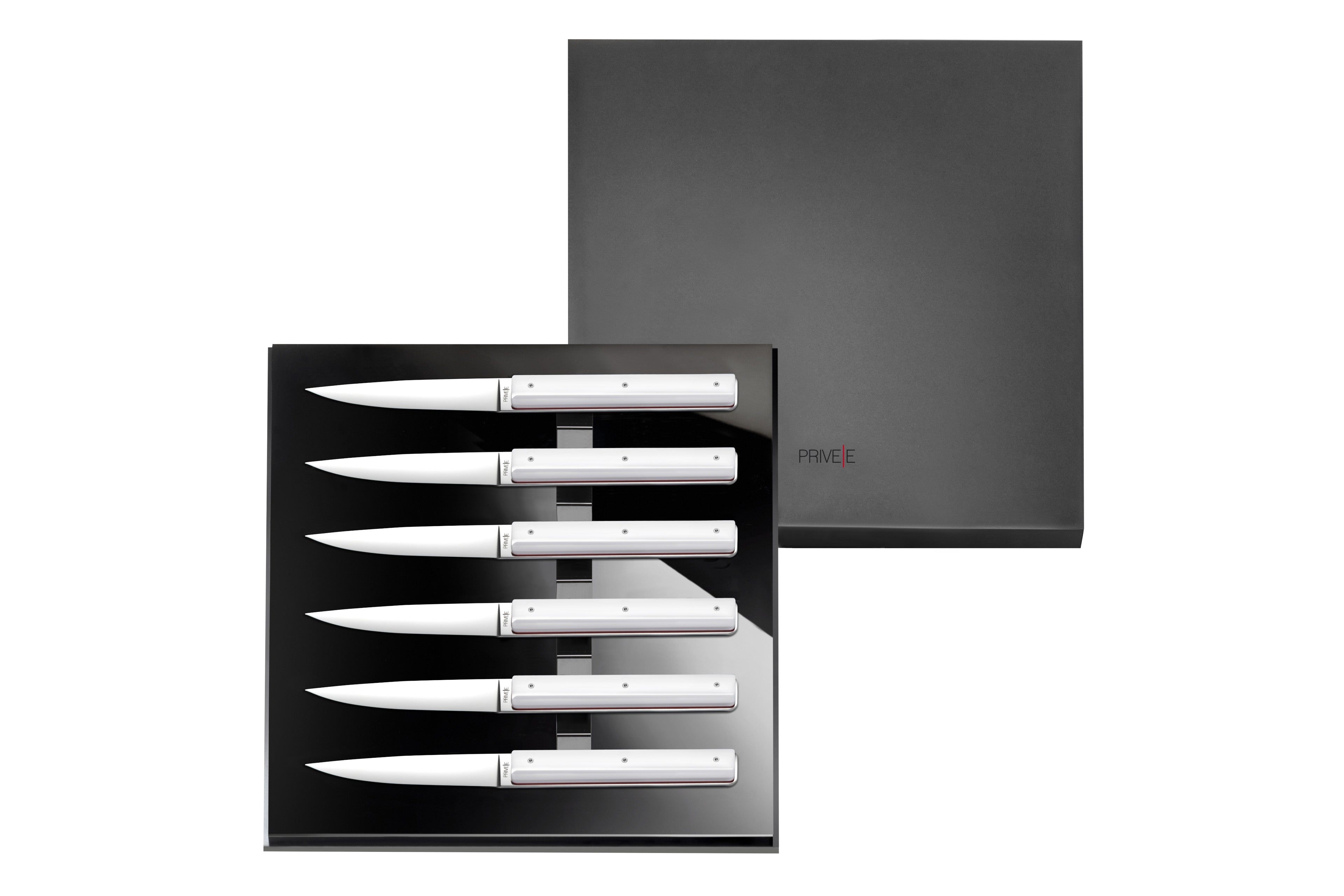 Coffret Couteau Privée Table Blanc