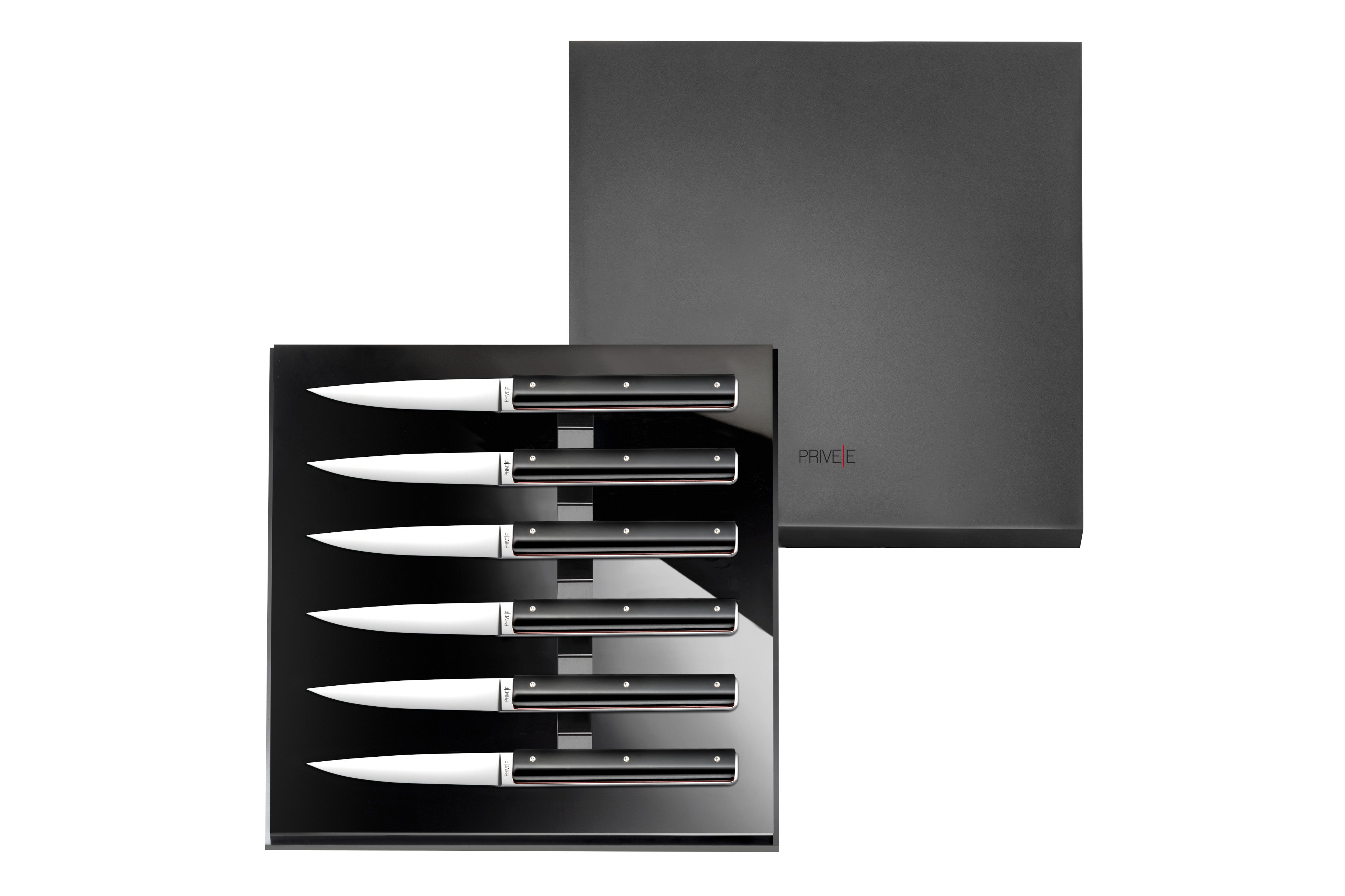 Coffret Couteaux de table Privée Noir