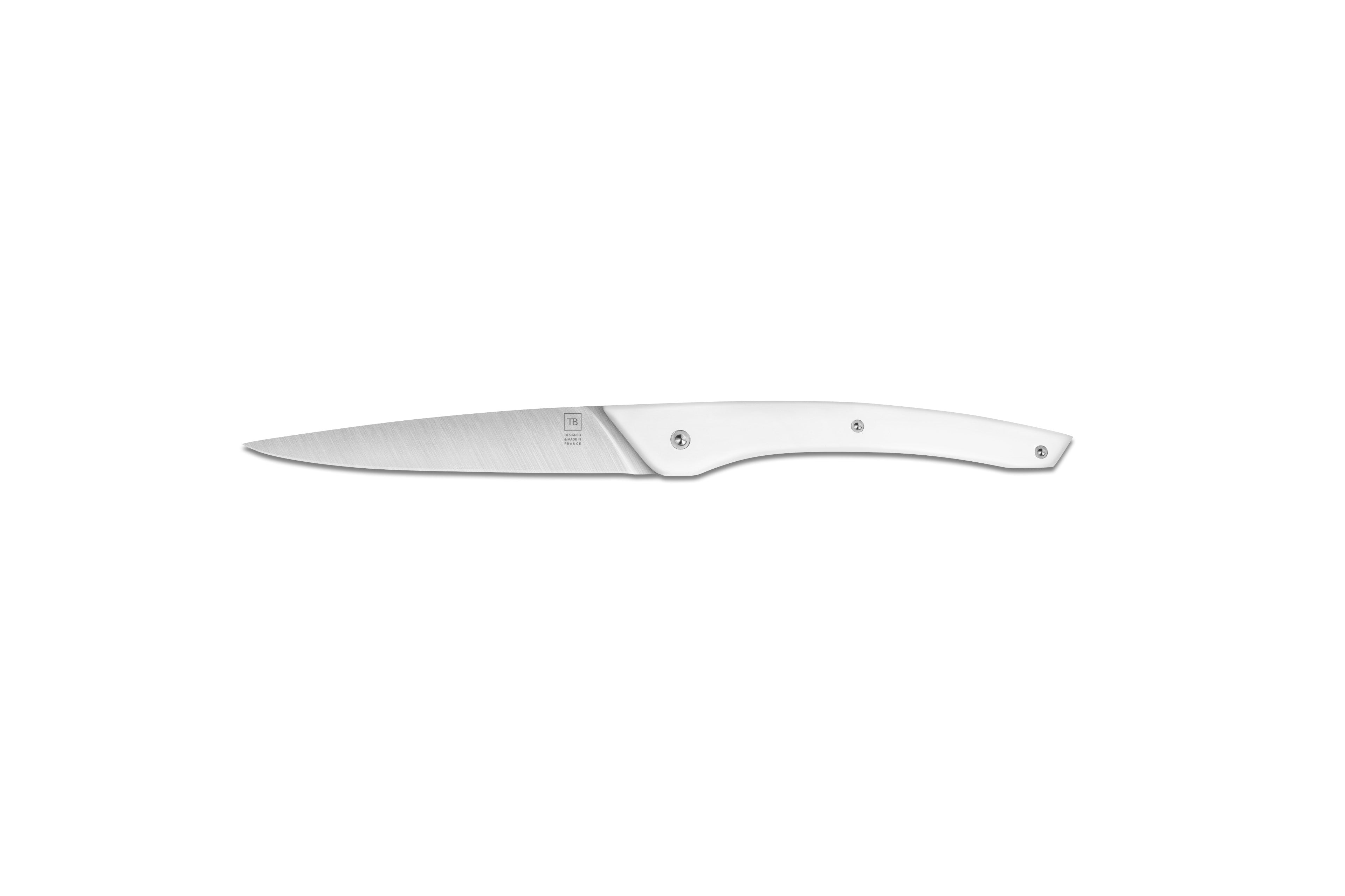 Couteau de table Auguste POM Mat Blanc