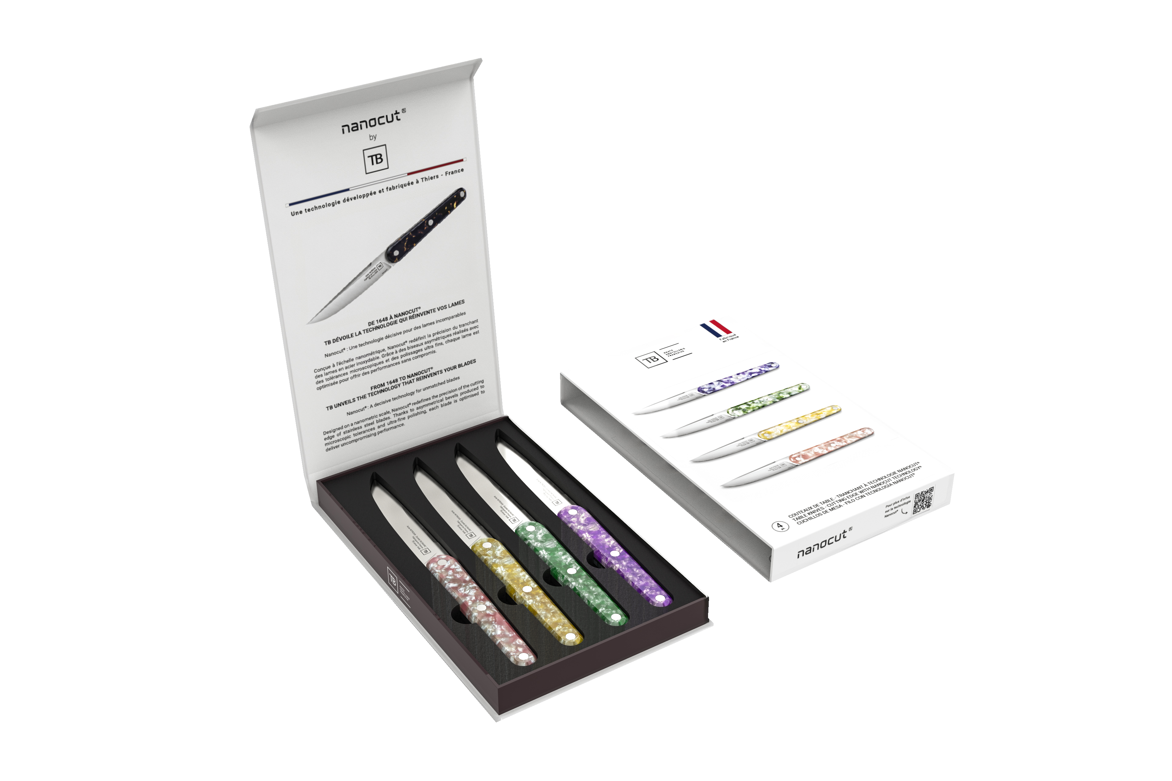 4 Table Knives - Assorted<br> Joseph Nanocut®