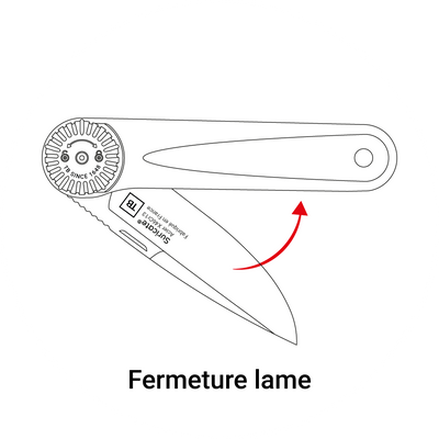 schema fermeture lame suricate