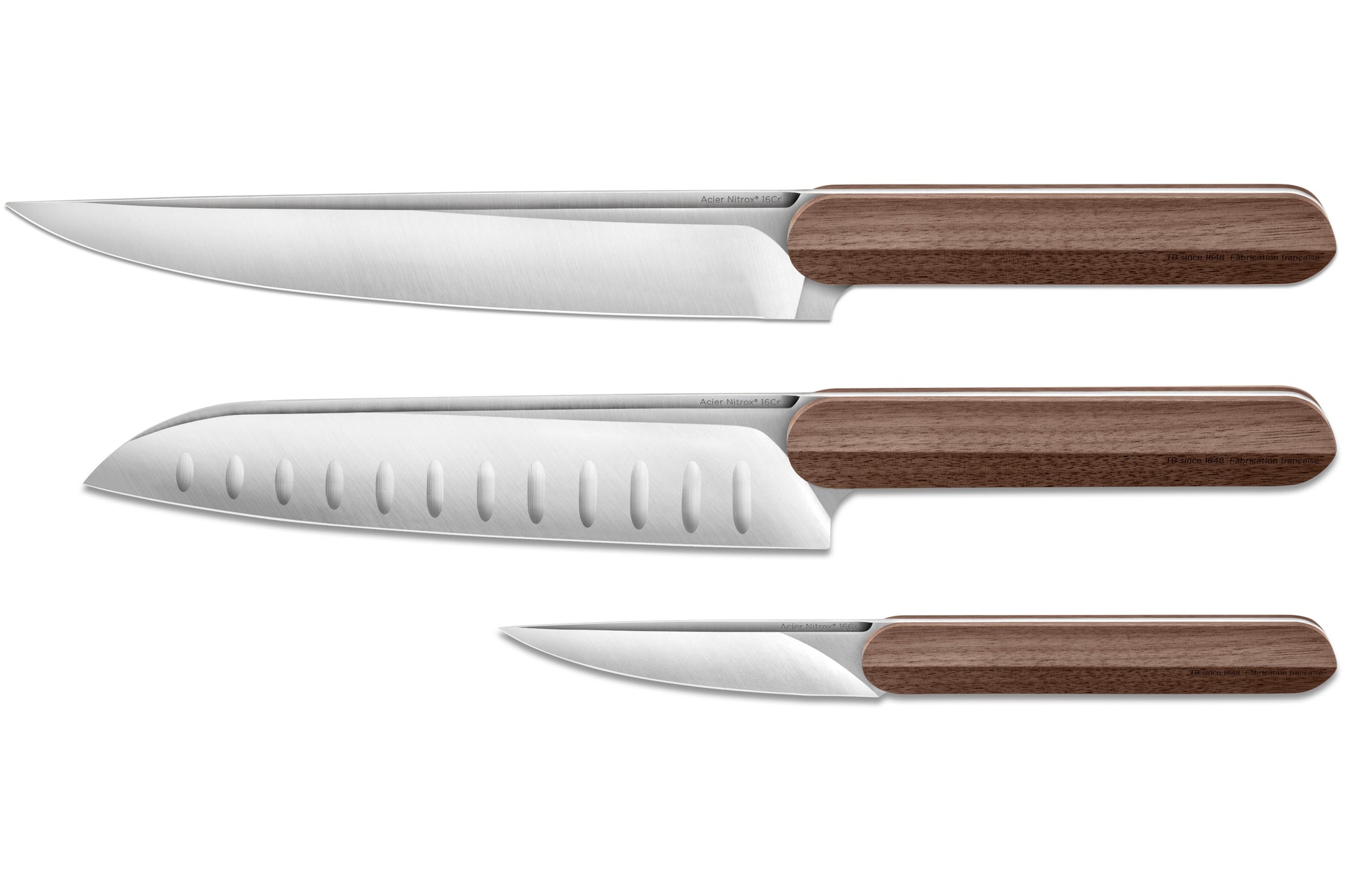 Coffret de 3 Couteaux - Louis(Office, Santoku, Chef)