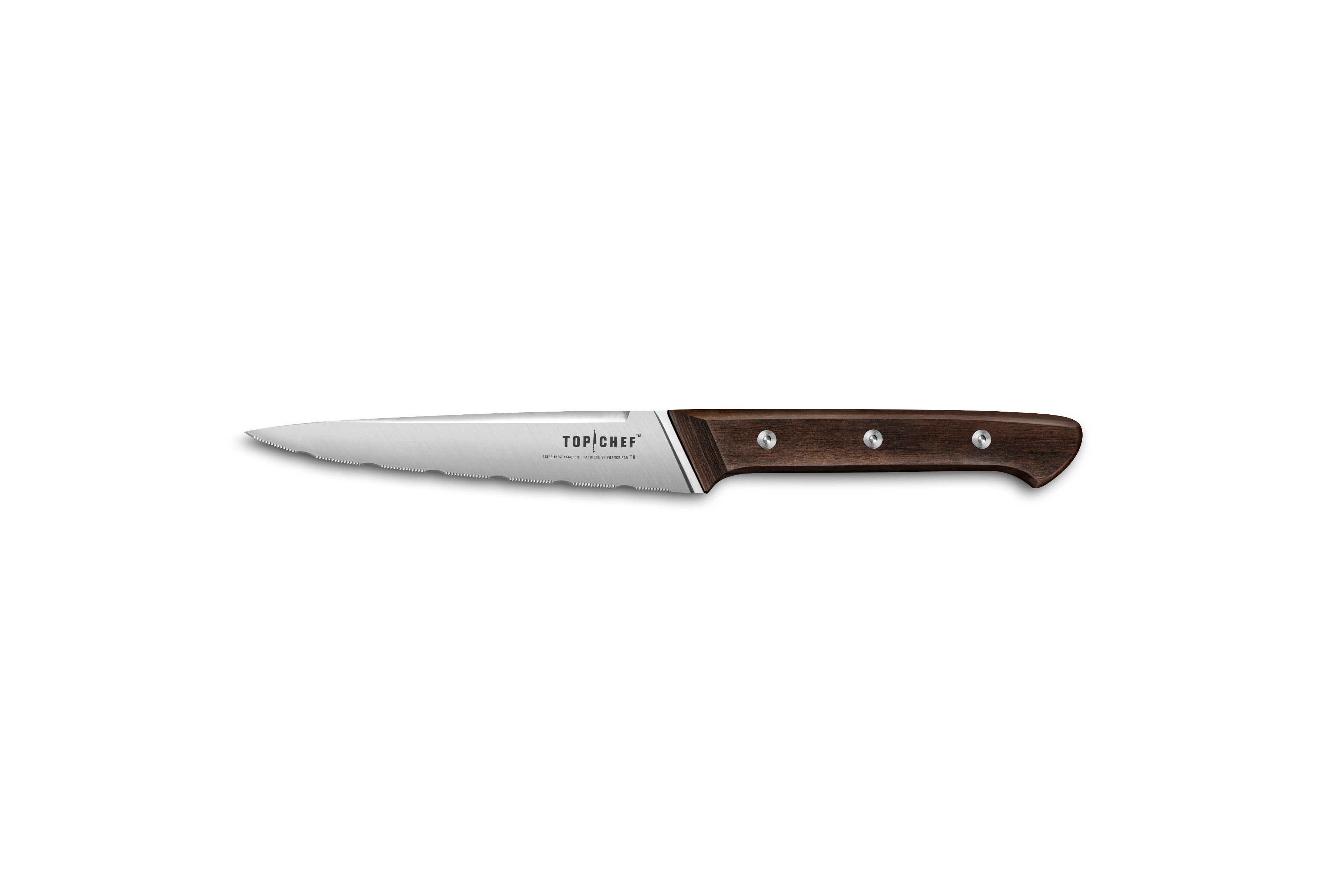 Couteau Steak micro denté Top Chef Bois stabilisé