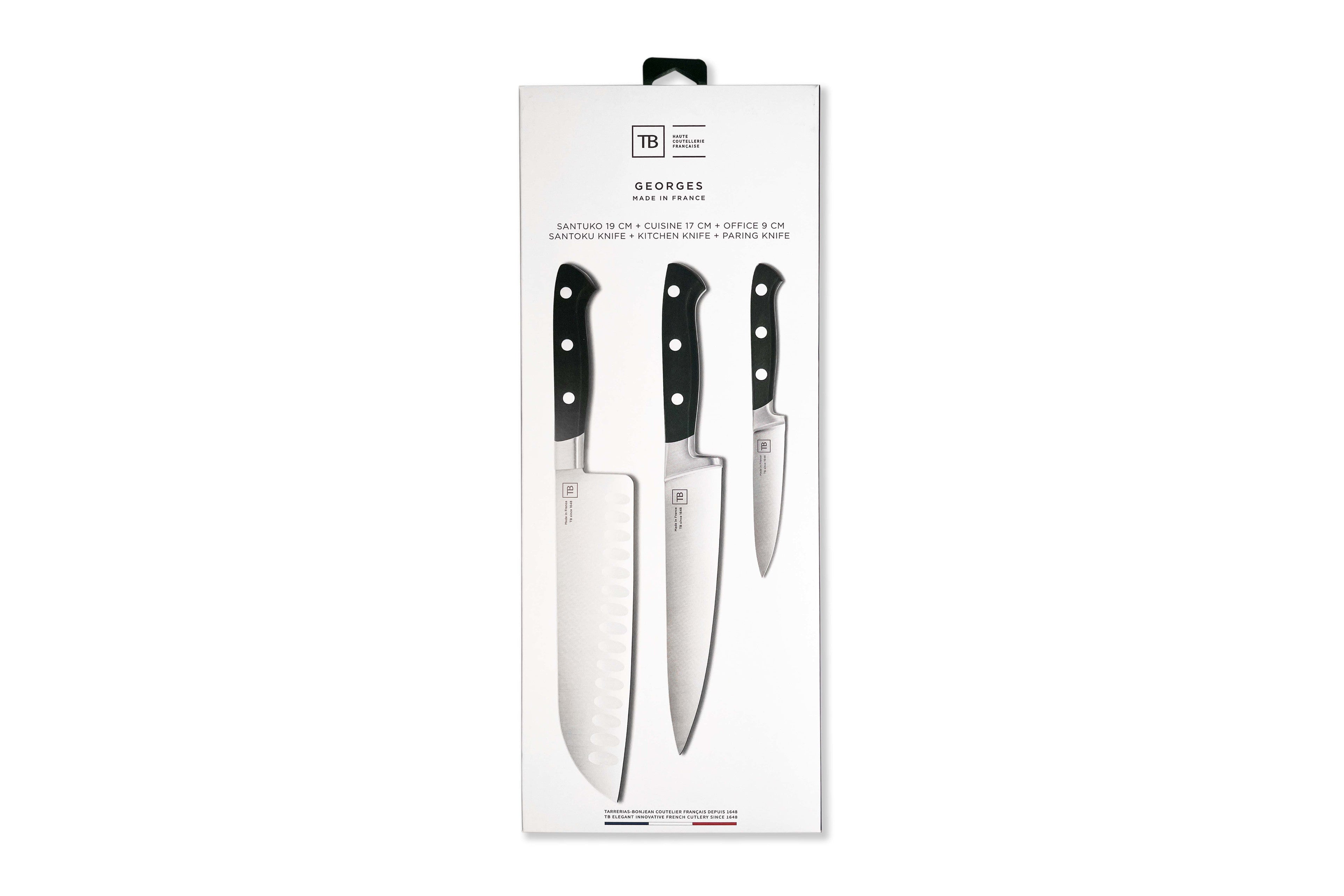 Coffret 3 couteaux Georges POM office cuisine santoku
