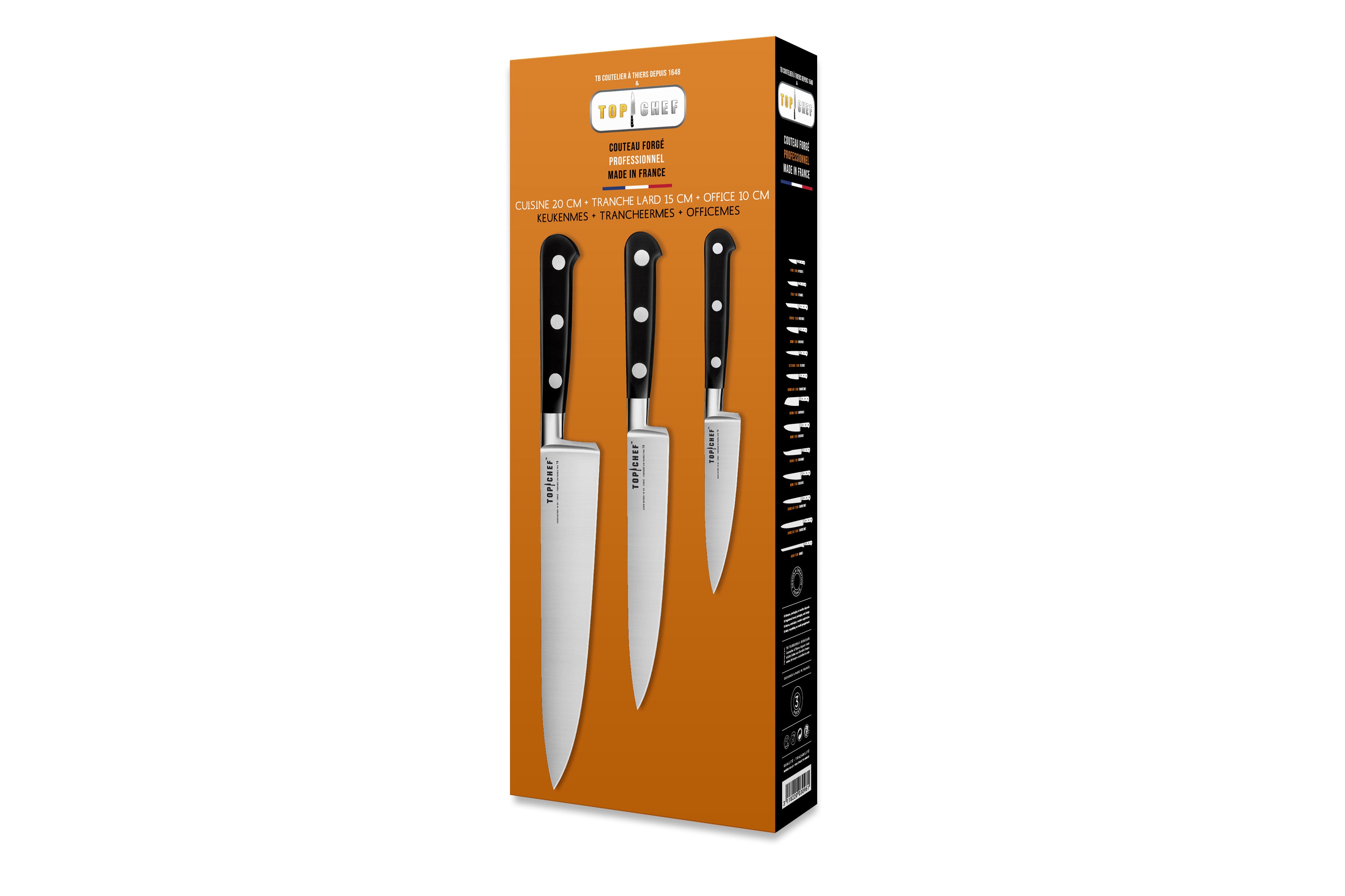 Set 3 couteaux Maestro Top Chef